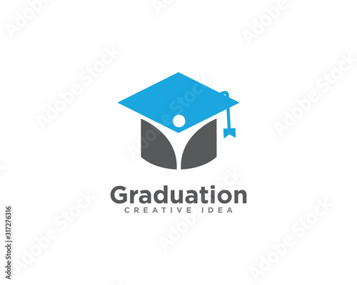 Education and Graduation Logo Design Vector