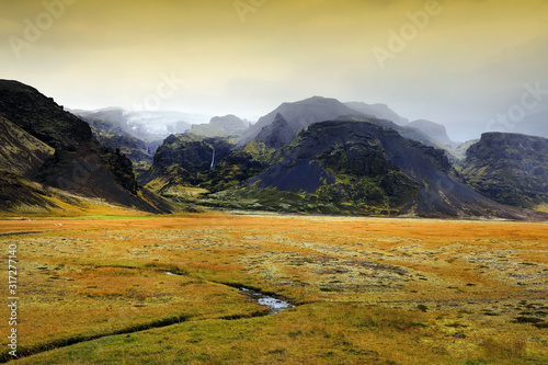 Alpine landscape in Skaftafell Natural Park, Iceland, Europe