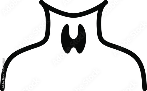 Thyroid icon, vector