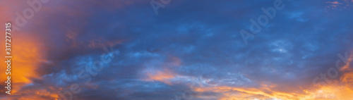 Evening sky background with clouds