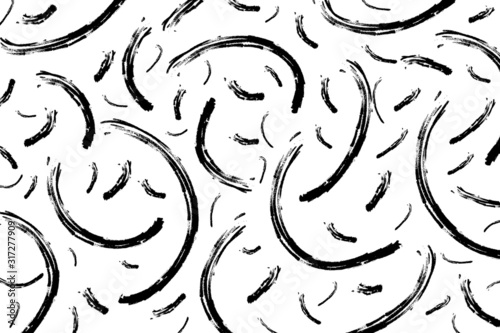 Kalligraphie mit Pinsel und schwarzer Tusche