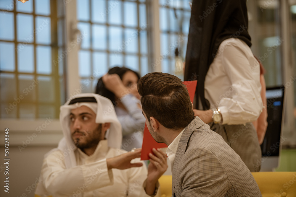 Fototapeta premium Arab business people in a meeting