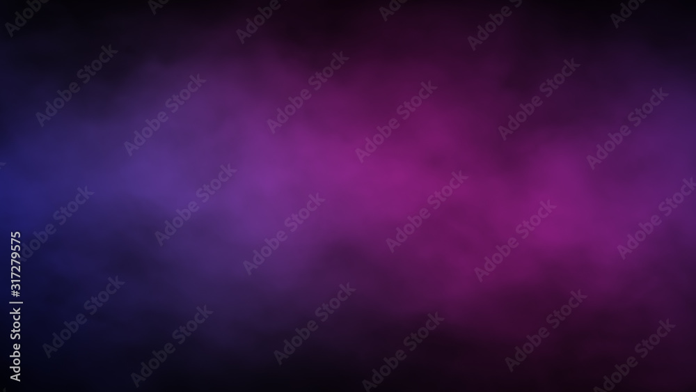 Abstract multicolor fog and smoke on black color background. - obrazy, fototapety, plakaty 