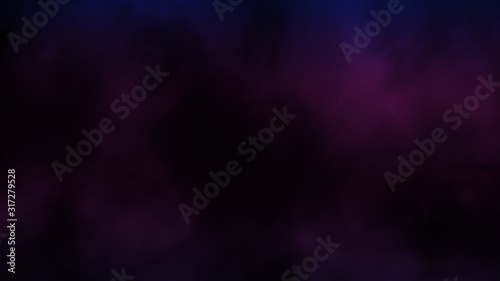 Abstract multicolor fog and smoke on black color background.