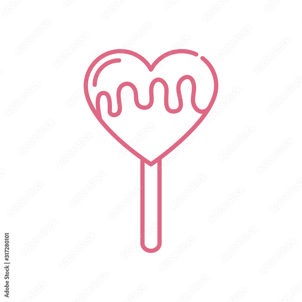 Isolated heart candy vector design