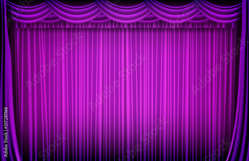 abstract background of purple curtain, romantic concept