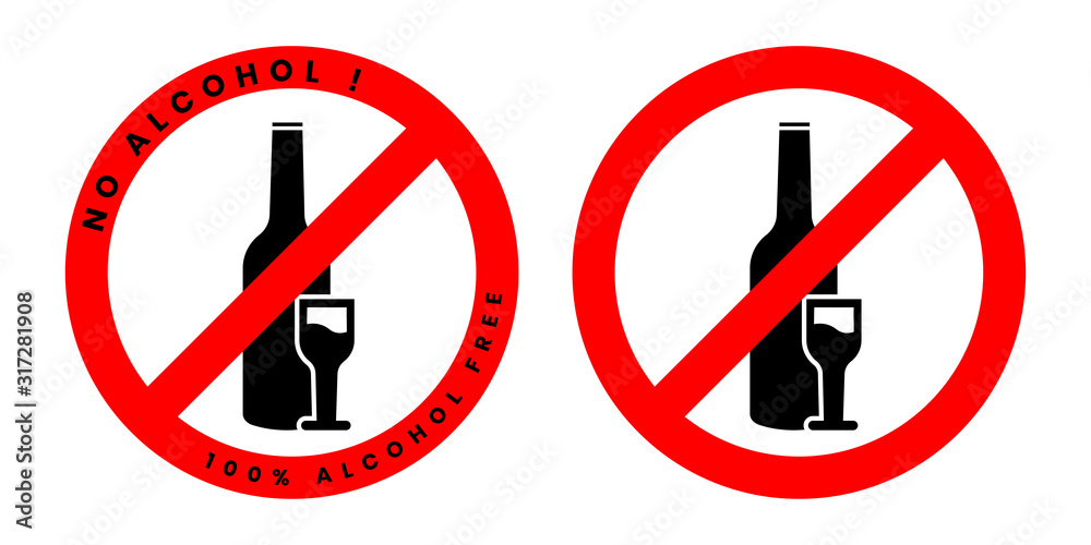 No Alcohol - icon for product labels No Alcohol - icon for product labels