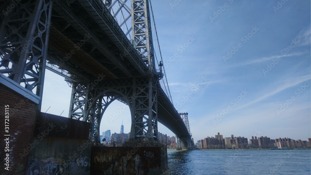 Williamsburg Bridge from Domino Park in Brooklyn Williamsburg Bridge from Domino Park in Brooklyn