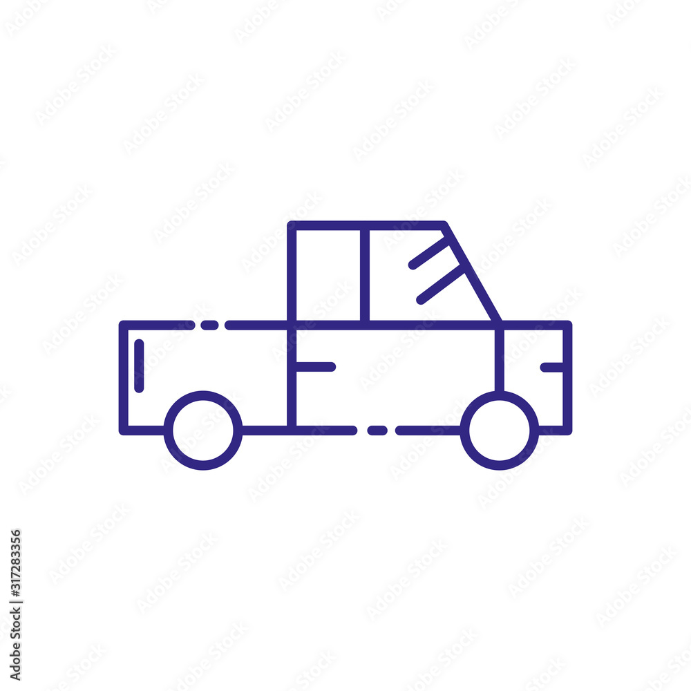 Isolated pickup car vehicle vector design