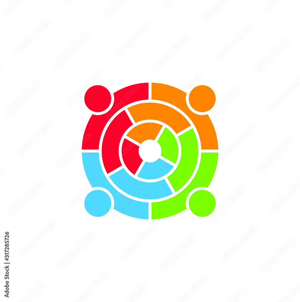 logo vector illustration people community social communication logo vector illustration people community social communication