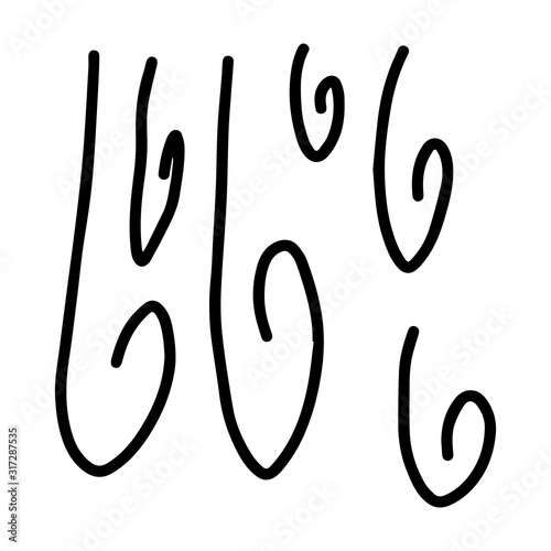 Spiral and Lines. a spiral curve, shape, or pattern