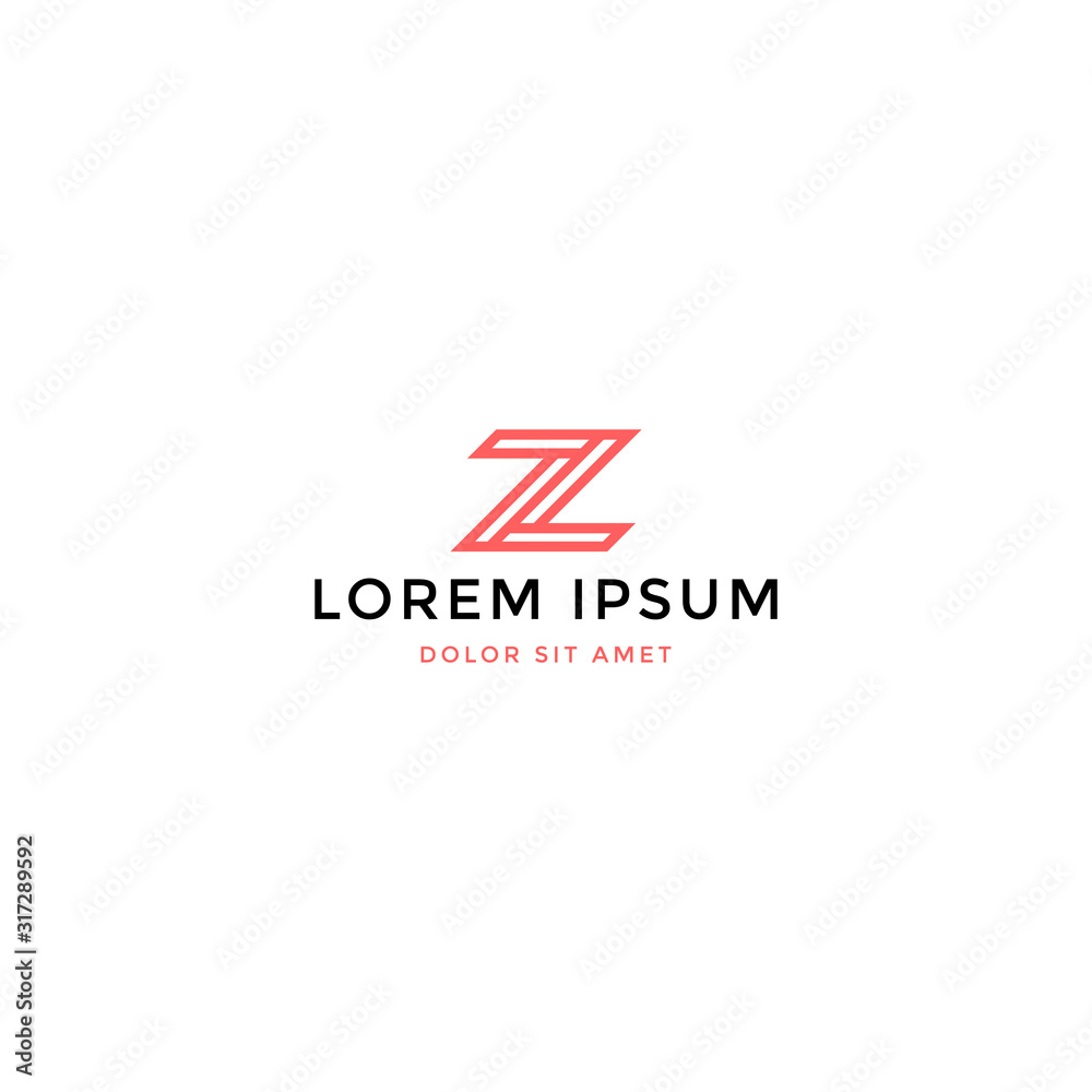 Vector logo design icon. Abstract letter Z. Modern simple style Vector logo design icon. Abstract letter Z. Modern simple style