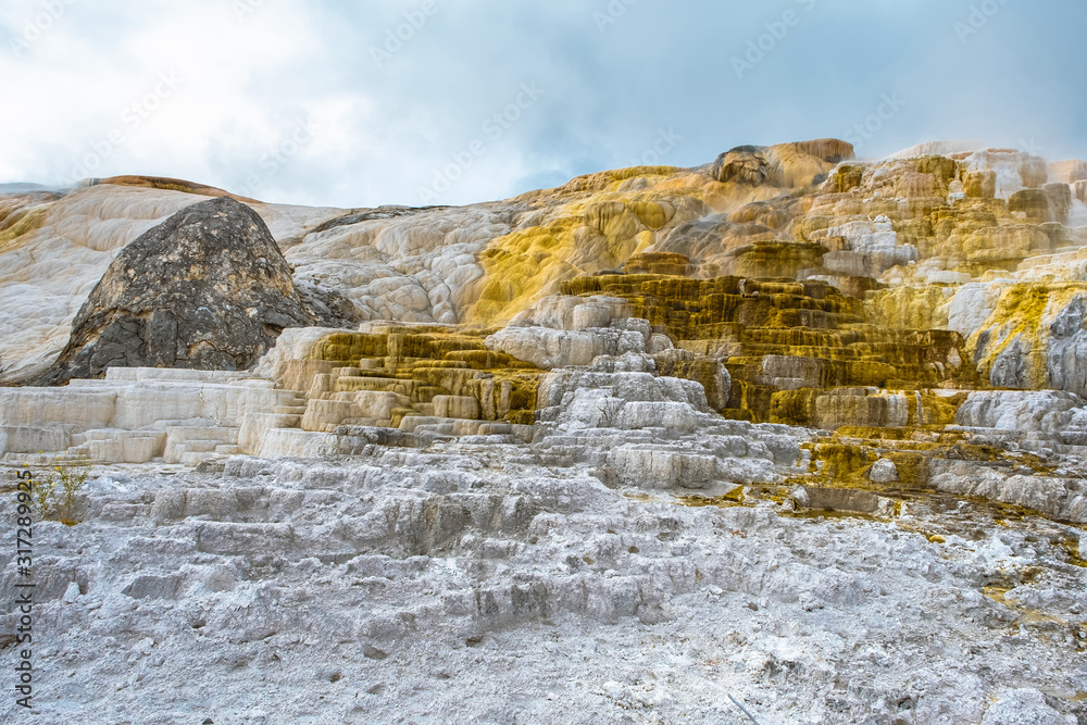 Minerva Terrace, Yellowstone National Park, Wyoming, USA Minerva Terrace, Yellowstone National Park, Wyoming, USA