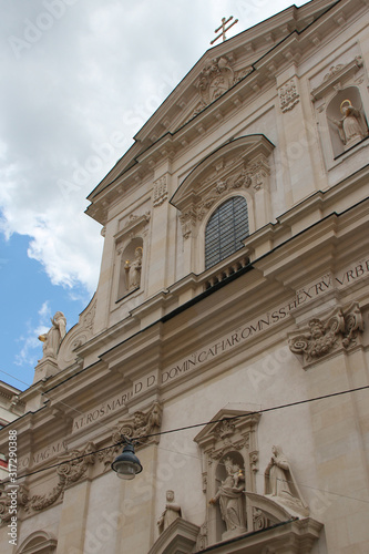 baroque church  Dominikanerkirche  in vienna  austria  