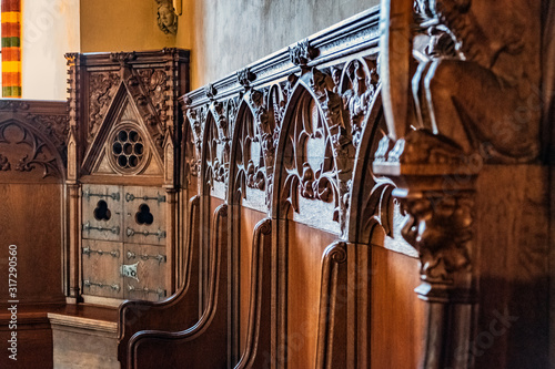 Принти на полотні Richly decorated interior of the main capitulary with the characteristic gothic
