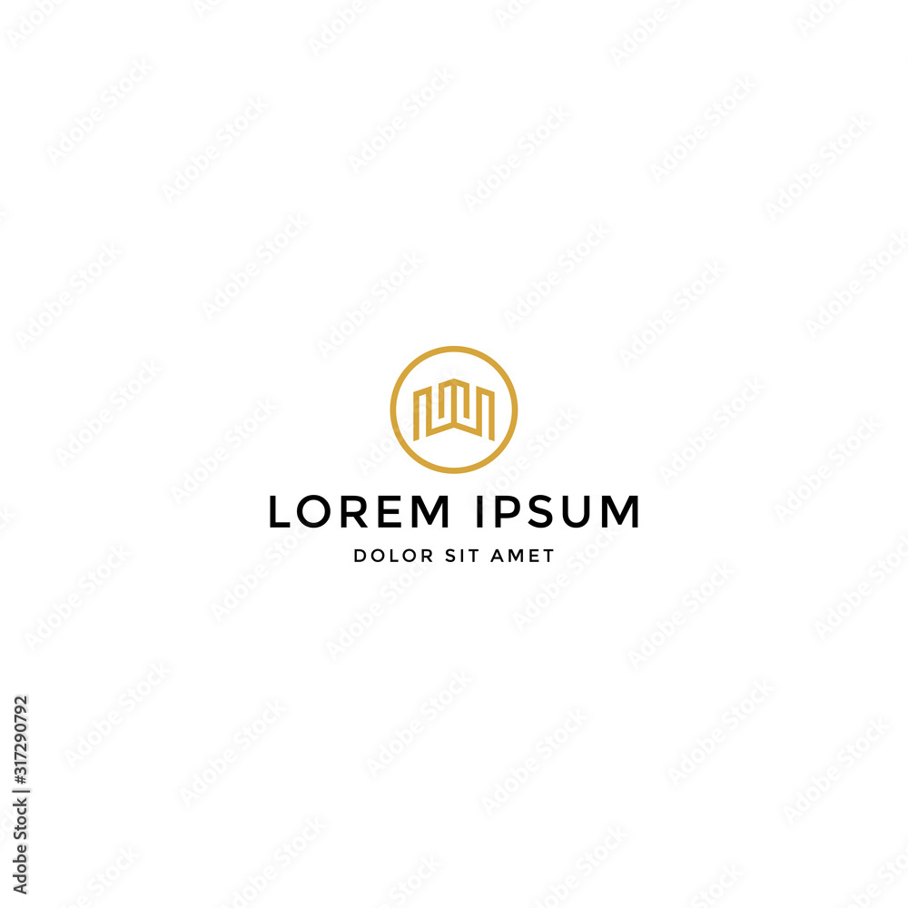 Vector logo design icon. Abstract letter W. Modern simple style Vector logo design icon. Abstract letter W. Modern simple style