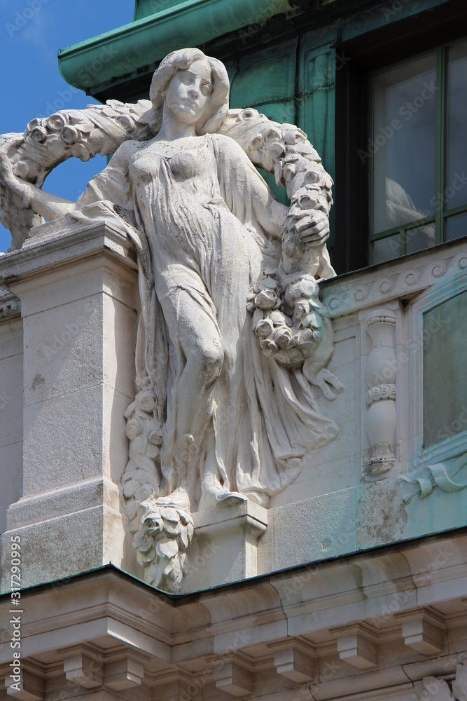 art nouveau statue in vienna (austria) 