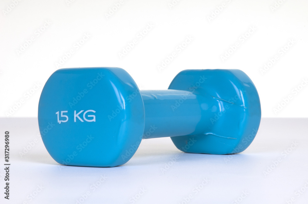 dumbbell on white background