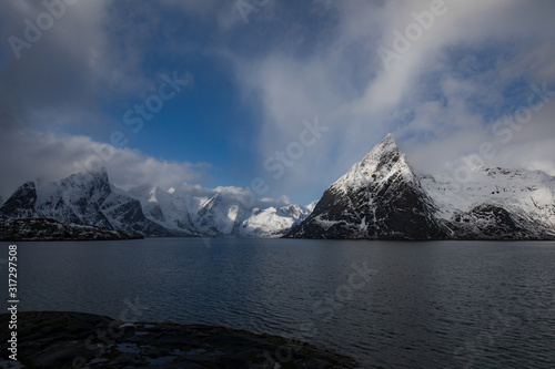 Lofoten islands traditional landscape of Norwegian nature. © Unique Vision