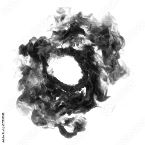 Circle of smoke.