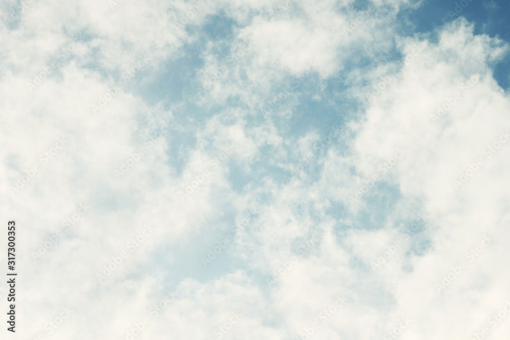 The sky with white clouds. Blank for design The sky with white clouds. Blank for design