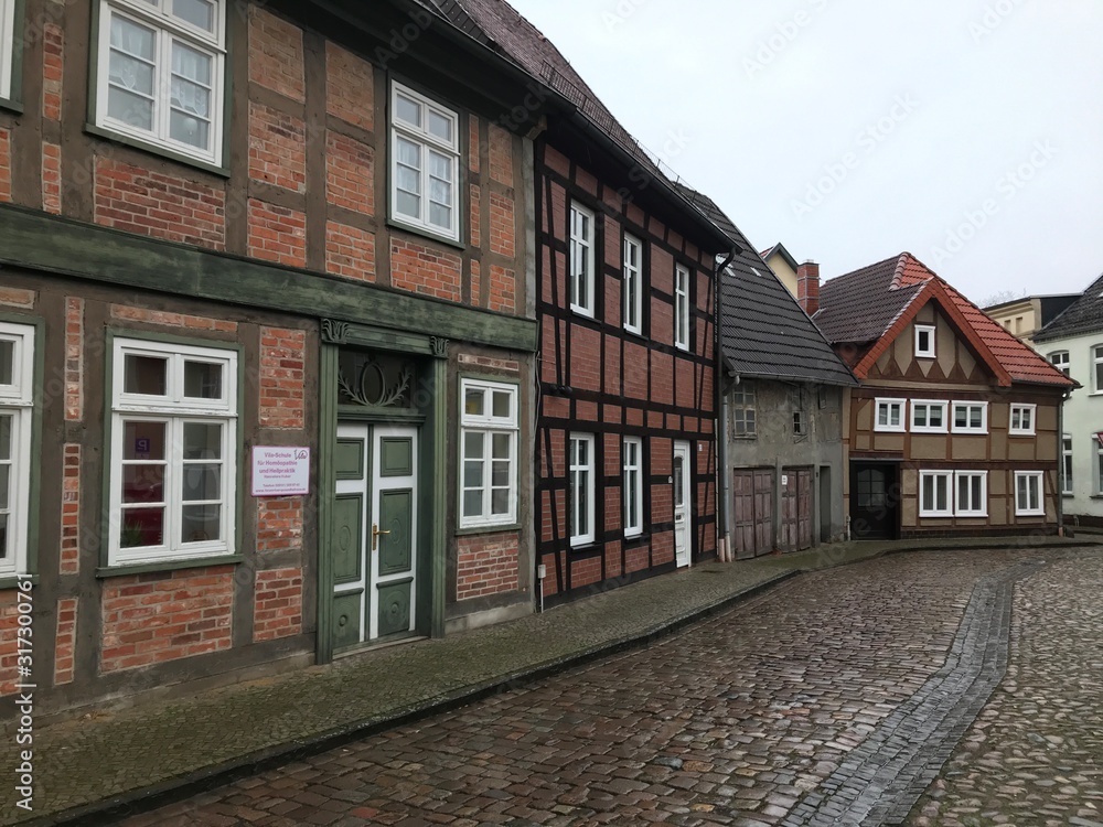 Fachwerkhäuser in der Altstadt von Salzwedel (Sachsen-Anhalt)