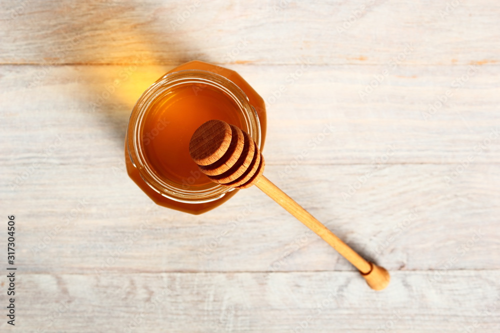 Jar of Honey with Honey Dipper Jar of Honey with Honey Dipper