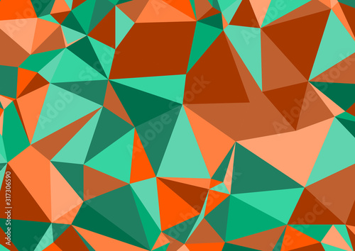 Abstract contrasting colors triangle background. Low poly style.Vector illustration.