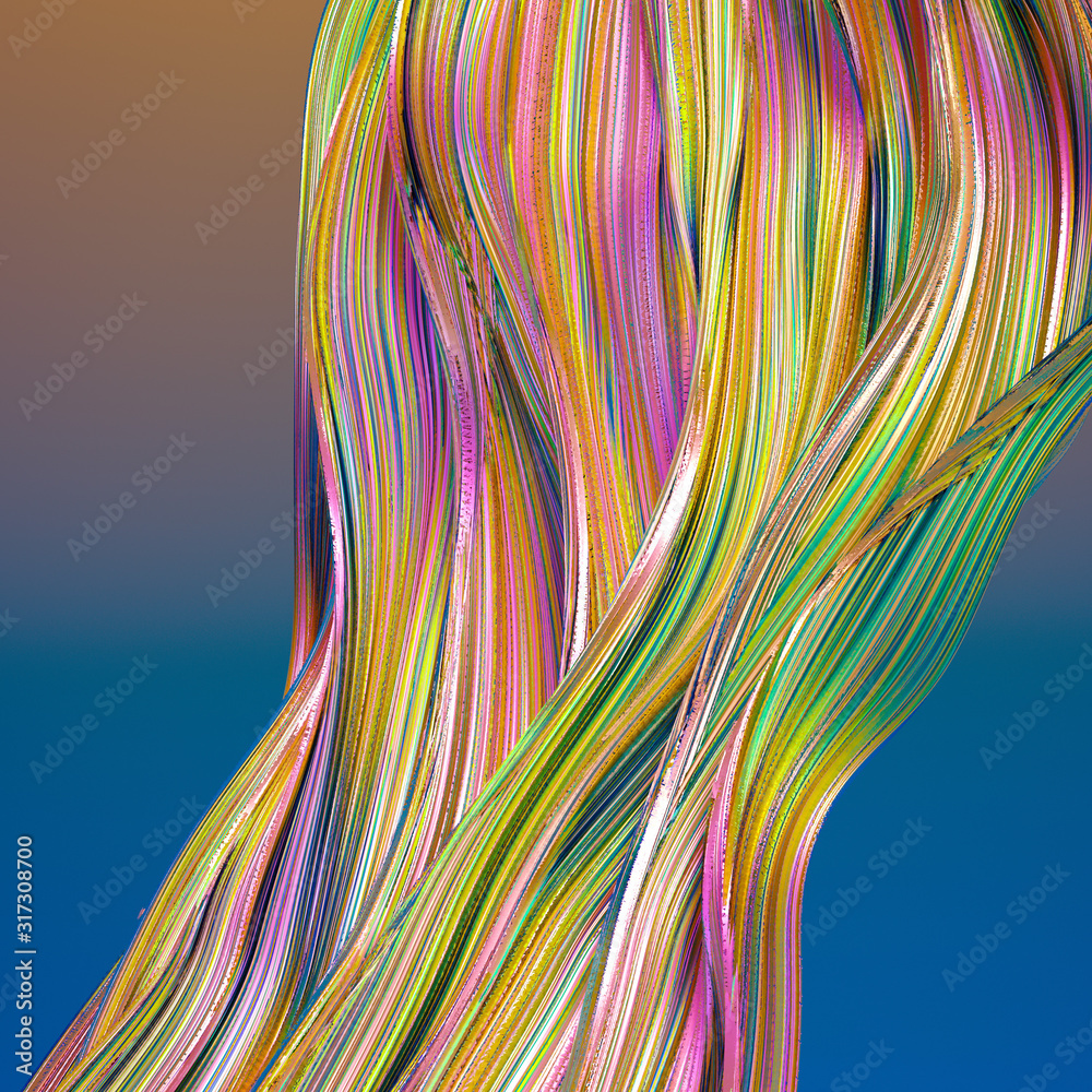 Drapery fabric with stripes. 3d illustration, 3d rendering. Drapery fabric with stripes. 3d illustration, 3d rendering.