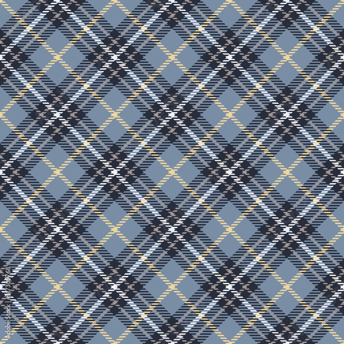 Faded Denim Tartan  Plaid  Seamless Pattern.