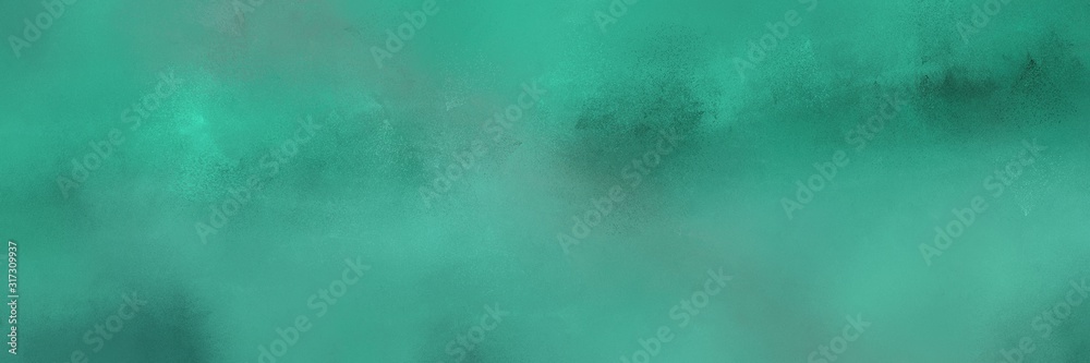 grunge horizontal banner background  with blue chill, teal green and cadet blue color