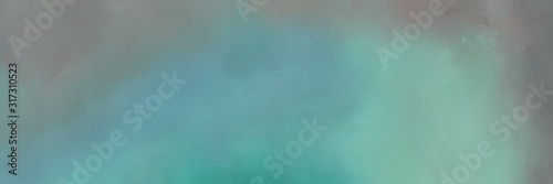 grunge horizontal banner background  with light slate gray, dark sea green and blue chill color