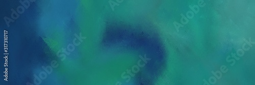 grunge horizontal background with teal blue, midnight blue and dark slate gray color