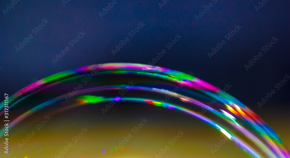 The Beautiful colors created by soap, bubble, for background