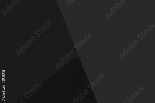 Abstract minimal geometric shape black gray color paper background