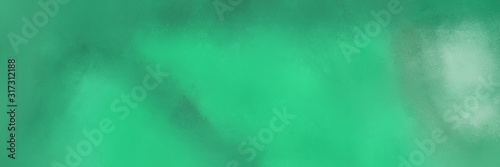 vintage horizontal banner with medium sea green, dark sea green and cadet blue color
