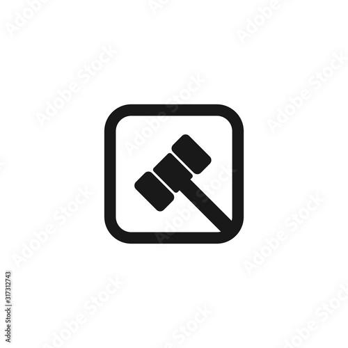 Auction icon. Judge gavel symbol. Auction hammer sign. vector illustration