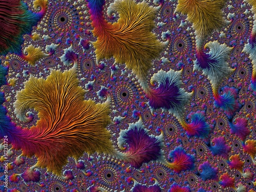 Fraktal Bild mit wundesch  nen mustern und Farben