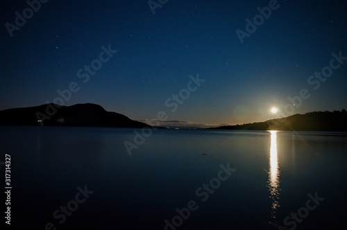 moon over the lake scotland