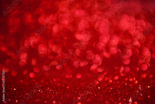 Valentine background, Romantic red abstract bokeh.