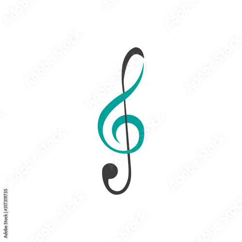 Illustration of a treble clef icon