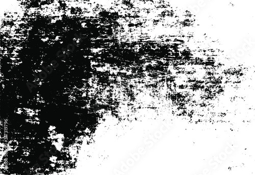 Rough black and white texture vector. Distressed overlay texture. Grunge background. Abstract textured effect. Vector Illustration. Black isolated on white background. EPS10.