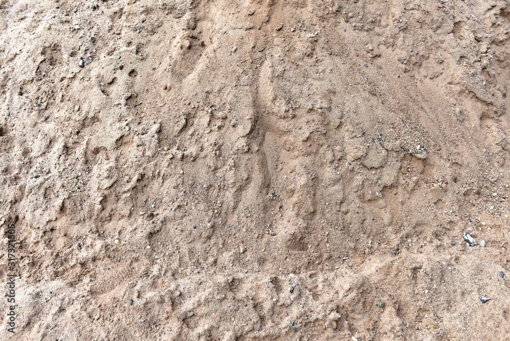 Surface of clean dry sand on a sand pit Surface of clean dry sand on a sand pit