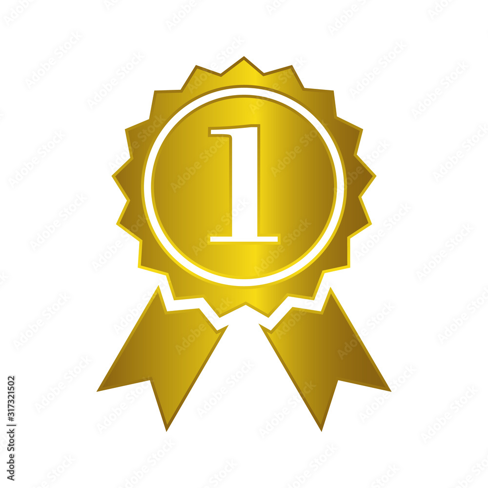 Solid Medal Vector Icon, Medal Badge vector, Medal with Ribbon Solid Medal Vector Icon, Medal Badge vector, Medal with Ribbon