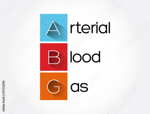 ABG - Arterial Blood Gas acronym, medical concept background
