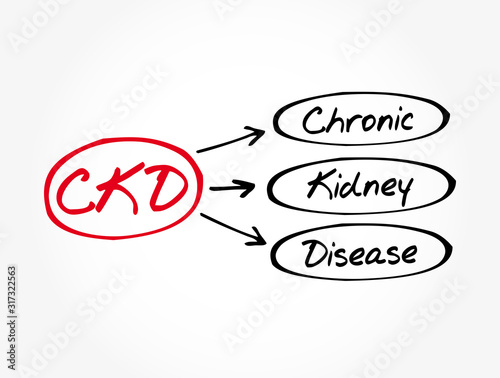 CKD - Chronic Kidney Disease acronym, medical concept background