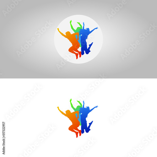 Couple Enjoying life Icon templates - VECTOR photo