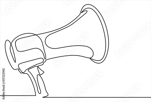 public horn speaker continuous one line