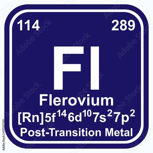 Flerovium Periodic Table of the Elements Vector illustration eps 10