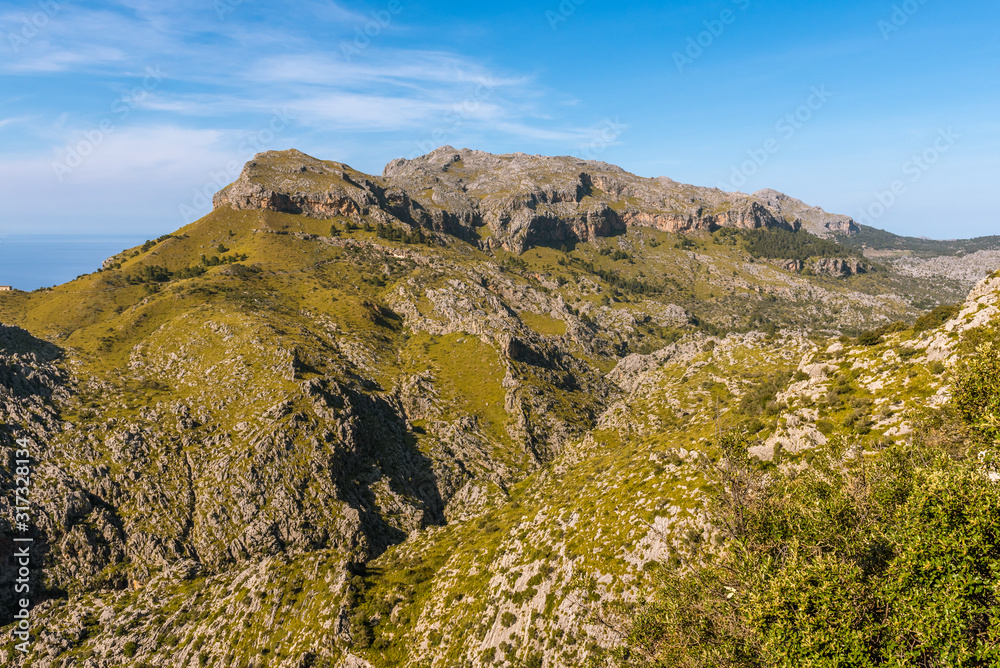 Mountain landscape of the island of Majorca, Spain